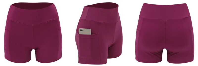 2026 Women's Yoga Pants Gym Pants Sports Running Shorts Quick Dry Leggings Cycling Push-Ups Safety Panties with Side Pockets