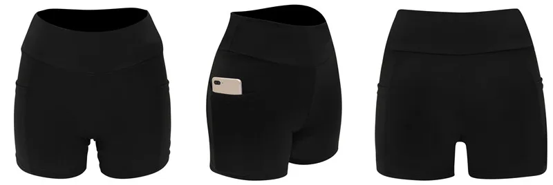 2026 Women's Yoga Pants Gym Pants Sports Running Shorts Quick Dry Leggings Cycling Push-Ups Safety Panties with Side Pockets