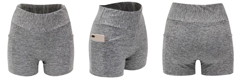 2026 Women's Yoga Pants Gym Pants Sports Running Shorts Quick Dry Leggings Cycling Push-Ups Safety Panties with Side Pockets