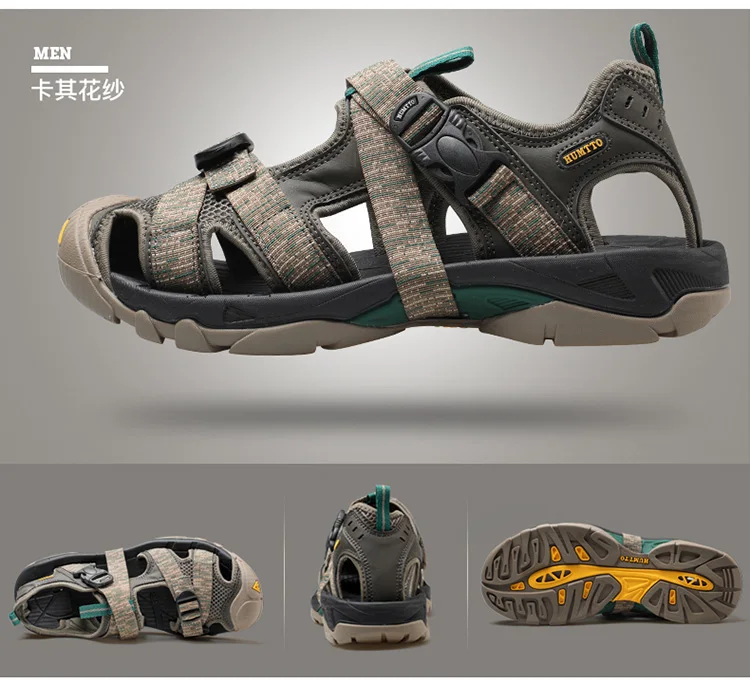 HUMTTO Summer Hiking Shoes for Men Sandals Breathable Outdoor Water Beach Sandals Mens Camping Fishing Climbing Aqua Shoes Man