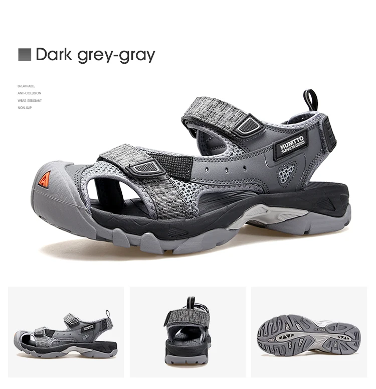 HUMTTO Summer Hiking Shoes for Men Sandals Breathable Outdoor Water Beach Sandals Mens Camping Fishing Climbing Aqua Shoes Man