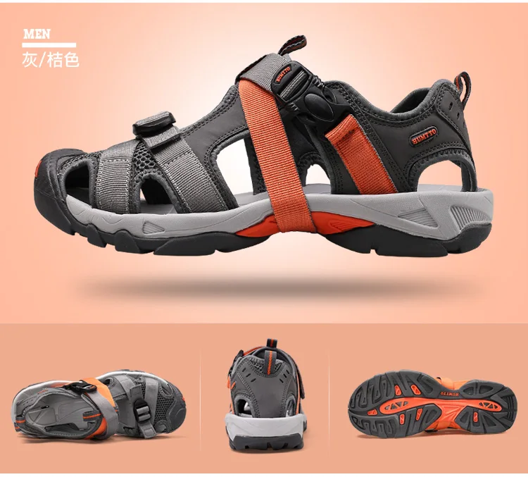 HUMTTO Summer Hiking Shoes for Men Sandals Breathable Outdoor Water Beach Sandals Mens Camping Fishing Climbing Aqua Shoes Man
