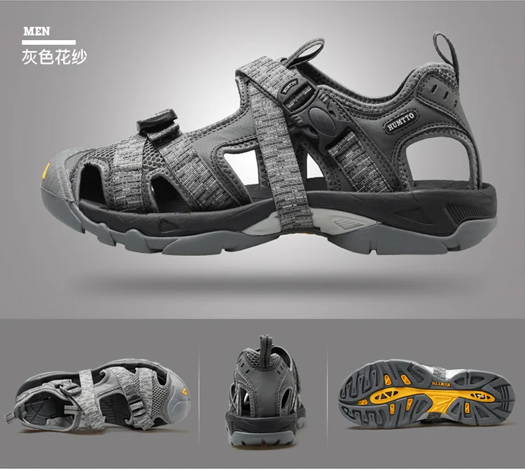 HUMTTO Summer Hiking Shoes for Men Sandals Breathable Outdoor Water Beach Sandals Mens Camping Fishing Climbing Aqua Shoes Man