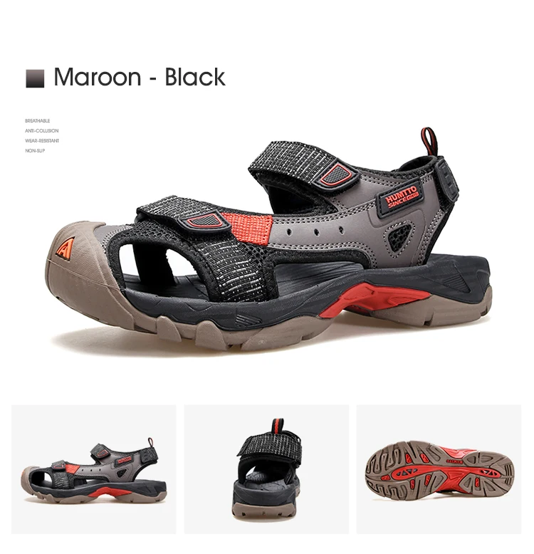 HUMTTO Summer Hiking Shoes for Men Sandals Breathable Outdoor Water Beach Sandals Mens Camping Fishing Climbing Aqua Shoes Man