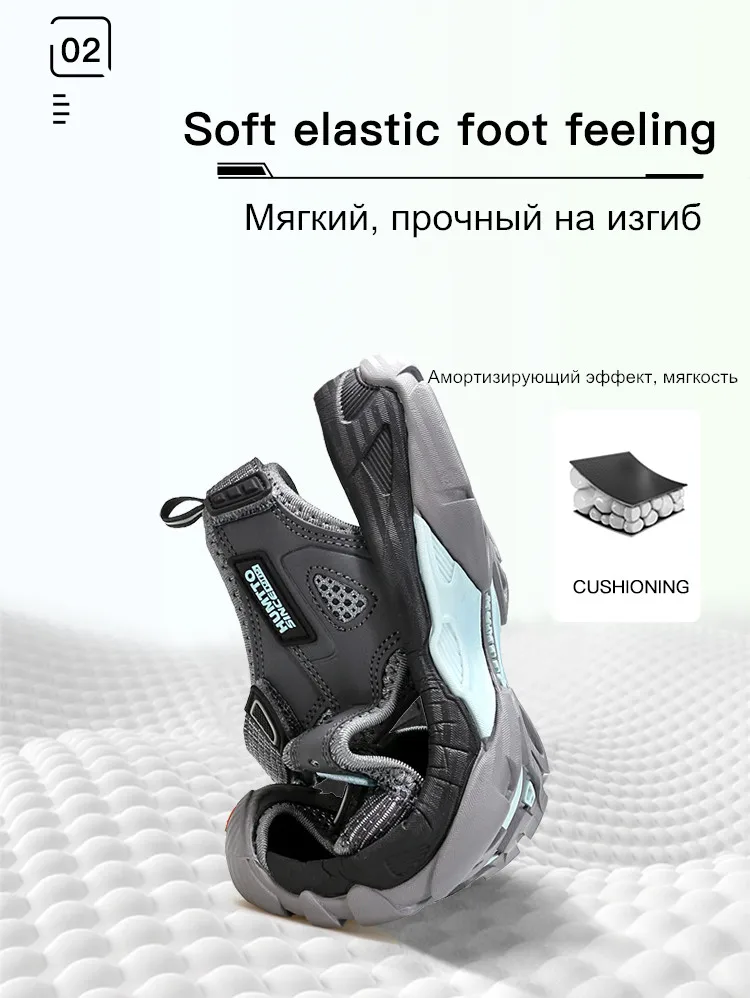 HUMTTO Summer Hiking Shoes for Men Sandals Breathable Outdoor Water Beach Sandals Mens Camping Fishing Climbing Aqua Shoes Man