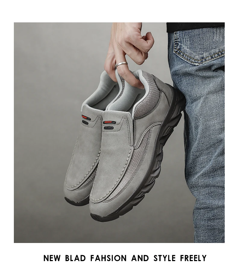 Men Leather Casual Shoes Breathable Loafers Men Sneakers 2024 New Male Comfortable Leather Flat Footwear Sneakers Men Shoes