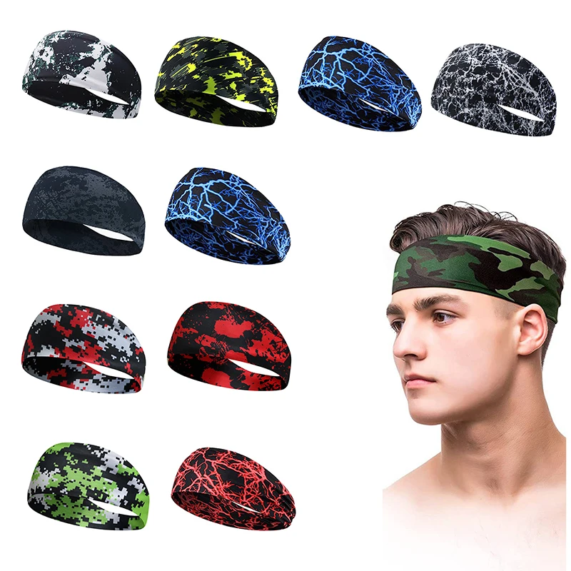 1PC Unisex Fitness Anti Sweating Band Running Headband Sports Absorbing Yoga Hair