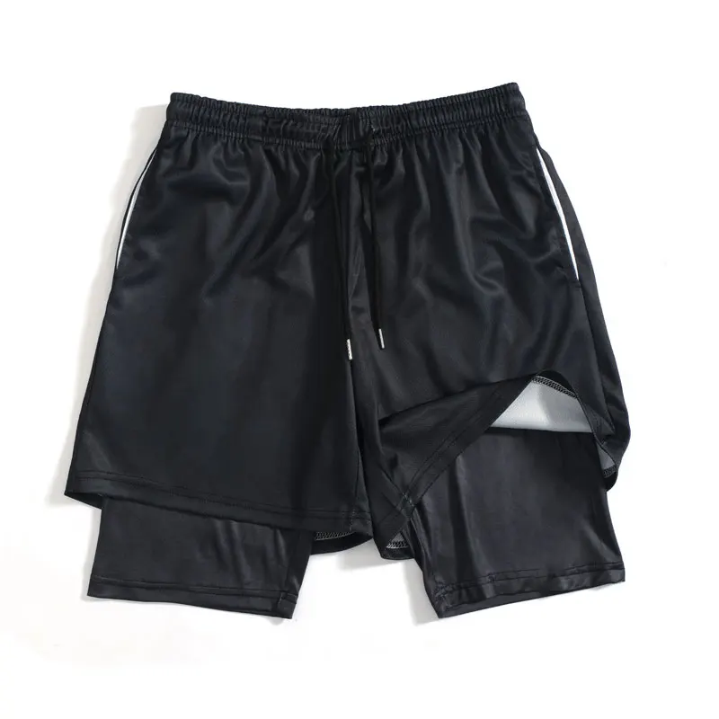 Anime Compression Set Running Sport Fitness Suit for Men Quick Dry Compression Shirt+Gym Shorts 2PCS Workout Summer Sportwear