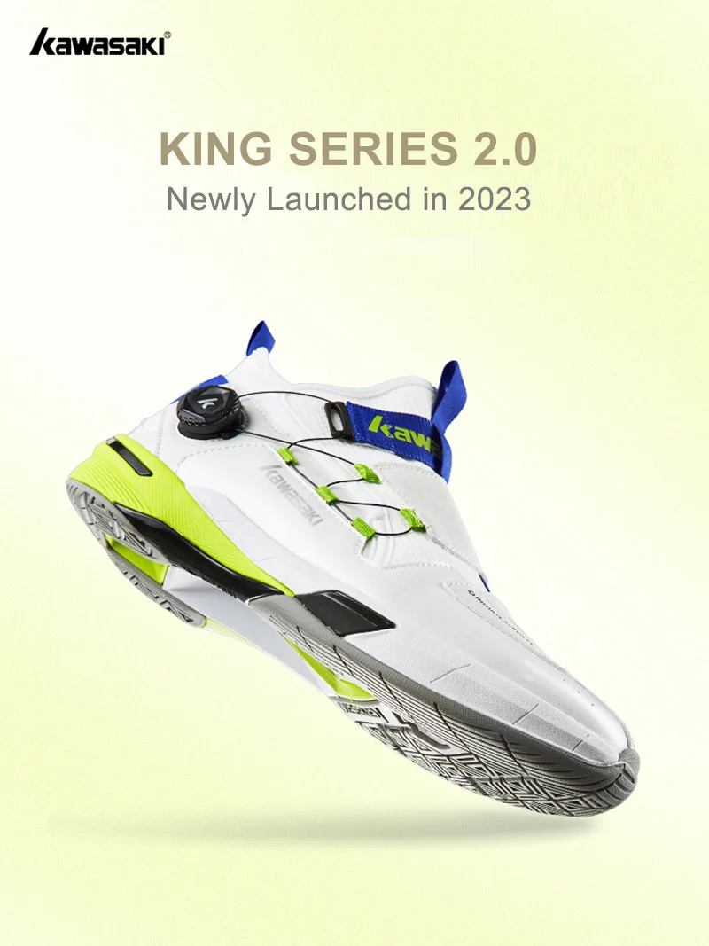 Kawasaki King Series 2.0 Professional Badminton Shoes For Men Women Anti-Twist Sports Original Men's Tennis Shoes Sneakers A3311