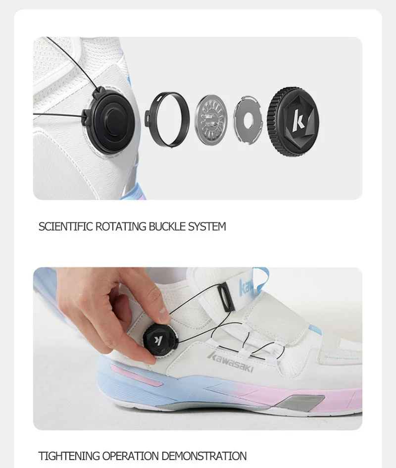 Kawasaki King Series 2.0 Professional Badminton Shoes For Men Women Anti-Twist Sports Original Men's Tennis Shoes Sneakers A3311