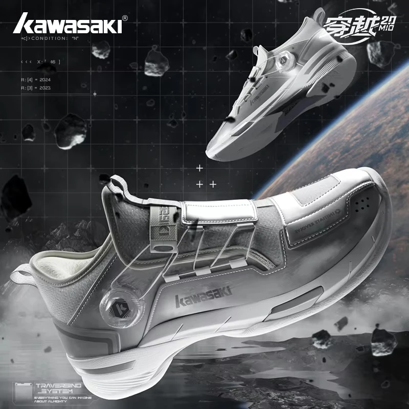Kawasaki King Series 2.0 Professional Badminton Shoes For Men Women Anti-Twist Sports Original Men's Tennis Shoes Sneakers A3311