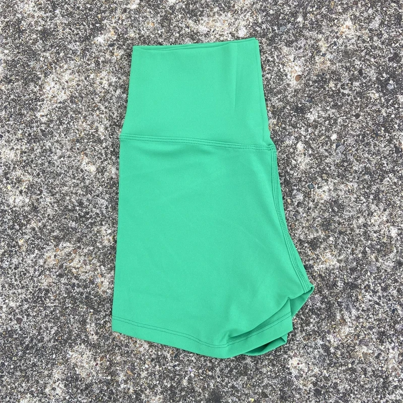 Solid Color High Waist Yoga Short Leg Women Fitness Sport Short  Bike Soft Squatting Proof Comprehensive Training Jog Athletic