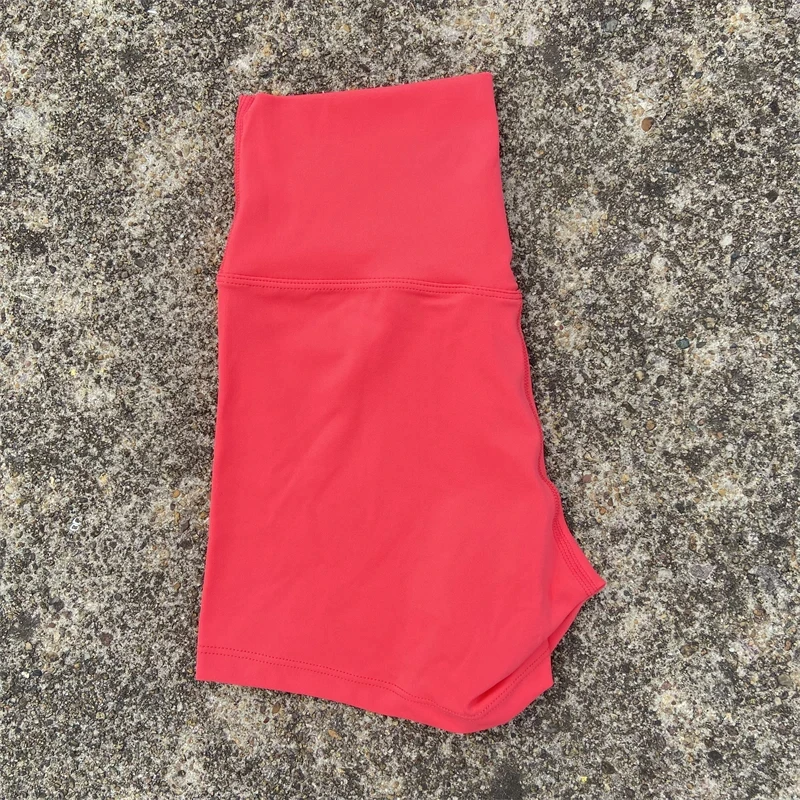 Solid Color High Waist Yoga Short Leg Women Fitness Sport Short  Bike Soft Squatting Proof Comprehensive Training Jog Athletic