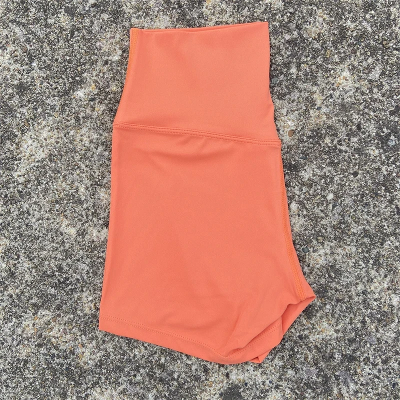 Solid Color High Waist Yoga Short Leg Women Fitness Sport Short  Bike Soft Squatting Proof Comprehensive Training Jog Athletic