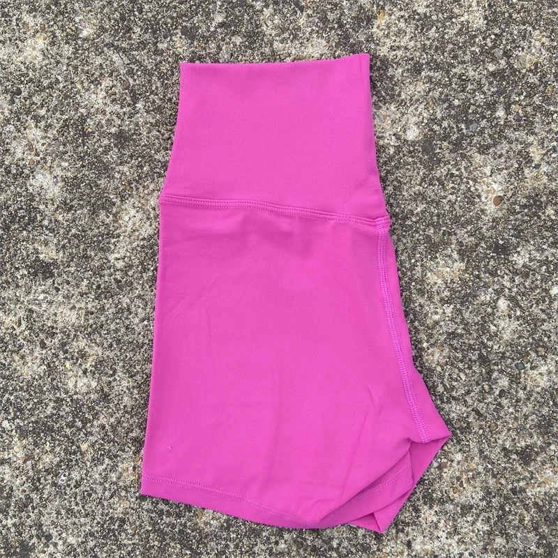 Solid Color High Waist Yoga Short Leg Women Fitness Sport Short  Bike Soft Squatting Proof Comprehensive Training Jog Athletic