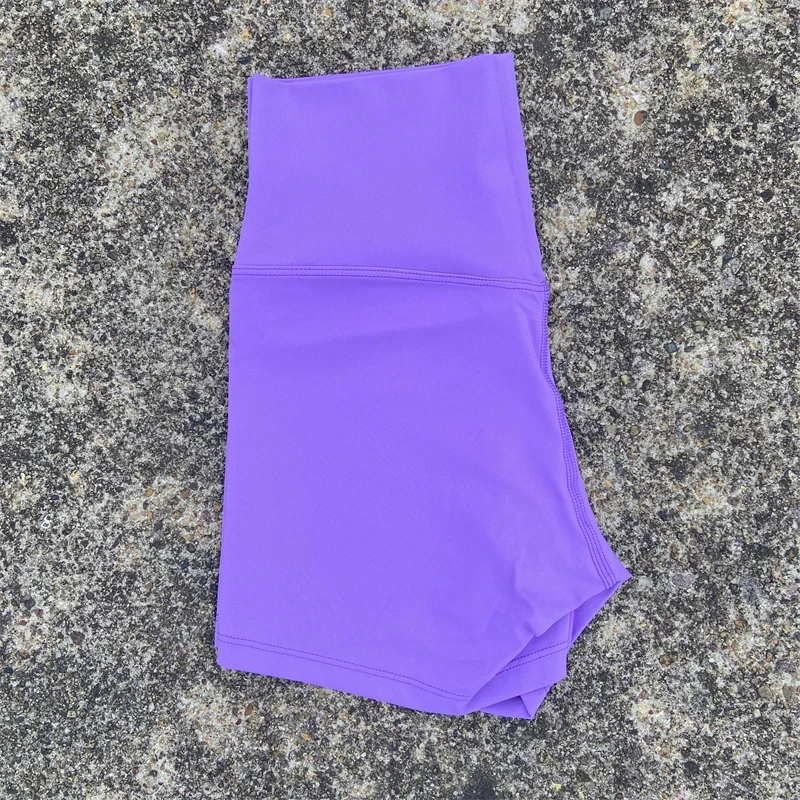 Solid Color High Waist Yoga Short Leg Women Fitness Sport Short  Bike Soft Squatting Proof Comprehensive Training Jog Athletic