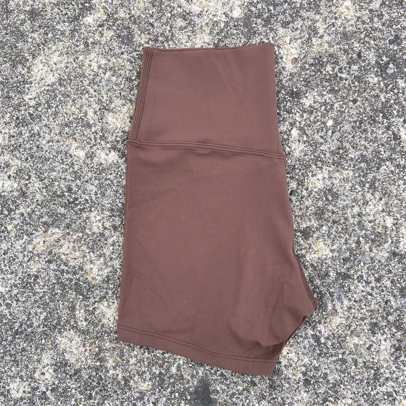 Solid Color High Waist Yoga Short Leg Women Fitness Sport Short  Bike Soft Squatting Proof Comprehensive Training Jog Athletic
