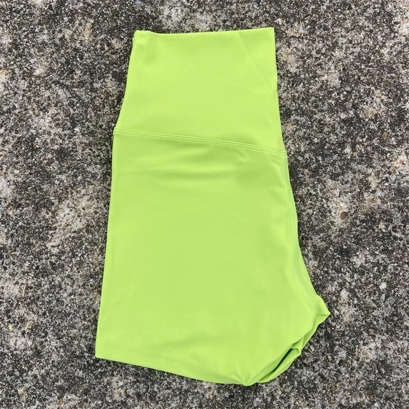 Solid Color High Waist Yoga Short Leg Women Fitness Sport Short  Bike Soft Squatting Proof Comprehensive Training Jog Athletic