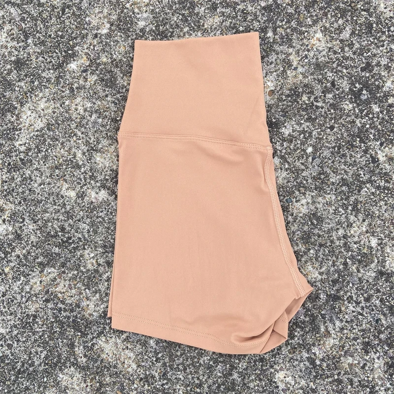 Solid Color High Waist Yoga Short Leg Women Fitness Sport Short  Bike Soft Squatting Proof Comprehensive Training Jog Athletic