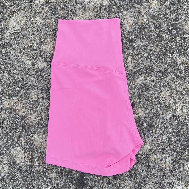 Solid Color High Waist Yoga Short Leg Women Fitness Sport Short  Bike Soft Squatting Proof Comprehensive Training Jog Athletic