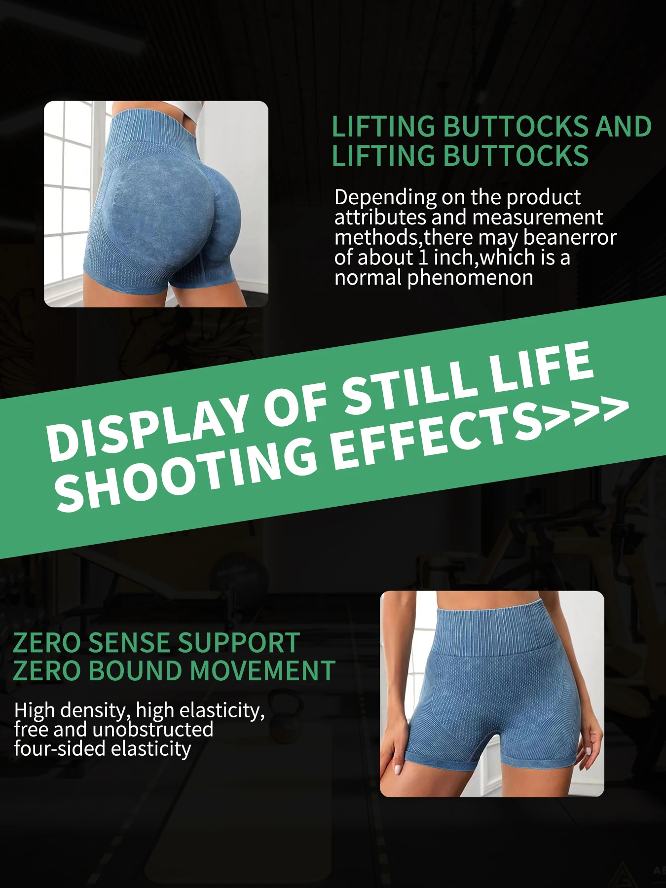 Tight, High Waisted, Sexy Peach Quick Drying, Breathable Yoga Pants, WOMEN'S Running, Sports, and Fitness Three Point Shorts