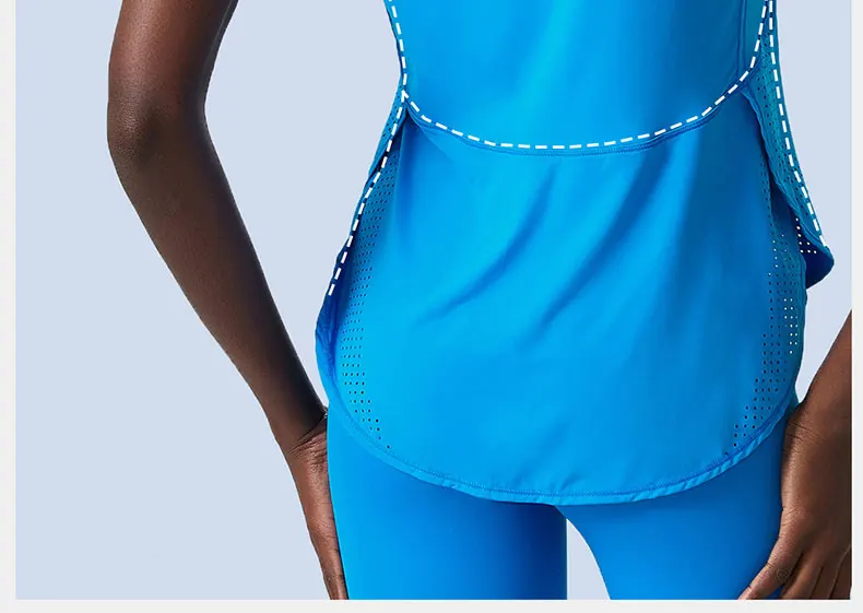 Summer Sleeveless Yoga T-Shirt Women Loose Fitness Running Tank Top Breathable Quick Dry Gym Vest Female Workout Sportswear