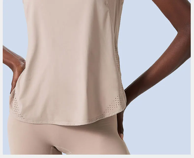 Summer Sleeveless Yoga T-Shirt Women Loose Fitness Running Tank Top Breathable Quick Dry Gym Vest Female Workout Sportswear
