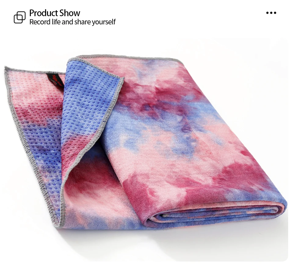 Printed Yoga Mat Non-slip Fitness Blanket Sweat Absorbent Foldable Portable Pilates Exercise Sports Travel Towel 183*63 CM