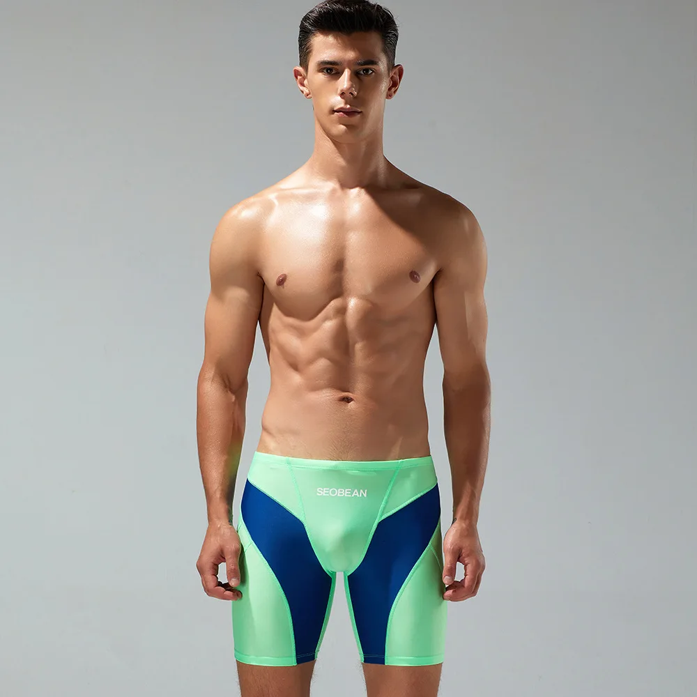 2023 New Summer Seobean Men's Multi Color Swimming Pants Beach Hot Spring Three Way Swimming Pants