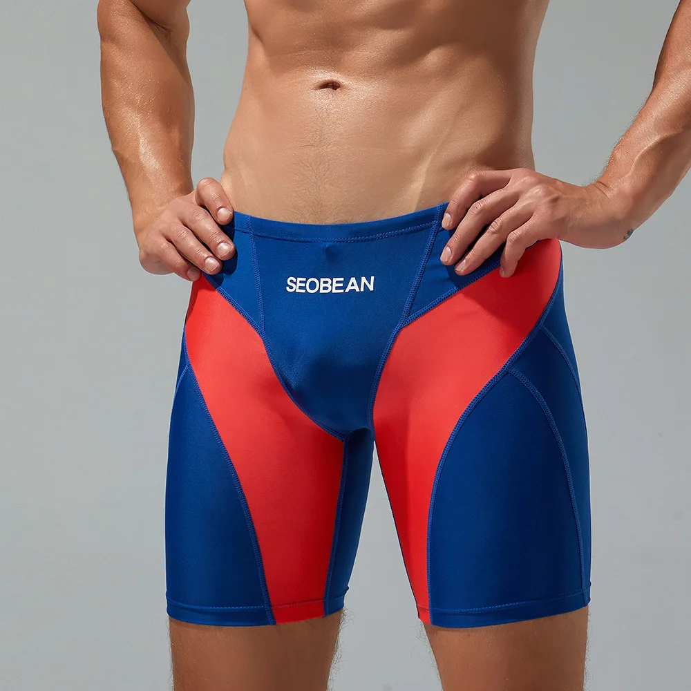 2023 New Summer Seobean Men's Multi Color Swimming Pants Beach Hot Spring Three Way Swimming Pants