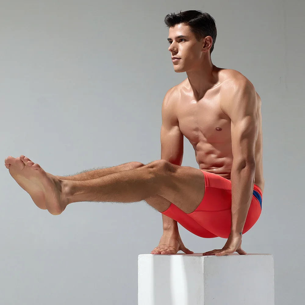 2023 New Summer Seobean Men's Multi Color Swimming Pants Beach Hot Spring Three Way Swimming Pants