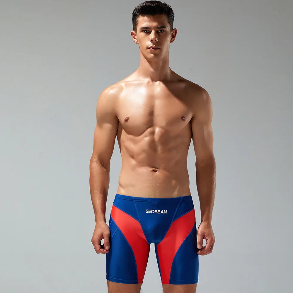 2023 New Summer Seobean Men's Multi Color Swimming Pants Beach Hot Spring Three Way Swimming Pants