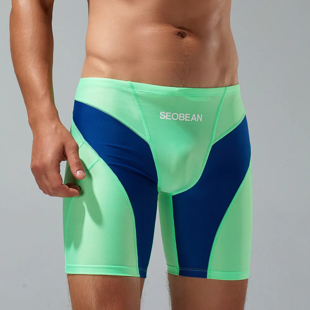 2023 New Summer Seobean Men's Multi Color Swimming Pants Beach Hot Spring Three Way Swimming Pants