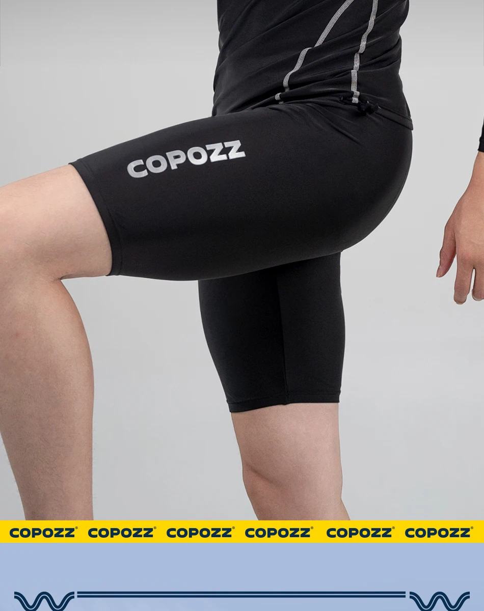 COPOZZ Plus Size Men's Swimming Trunks Shorts Long to Knee Competitive Surf Training Swimsuit Male Quick Dry Anti-embarrassment