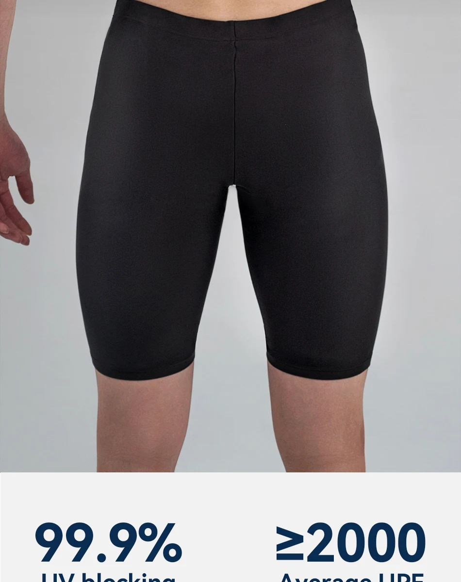 COPOZZ Plus Size Men's Swimming Trunks Shorts Long to Knee Competitive Surf Training Swimsuit Male Quick Dry Anti-embarrassment