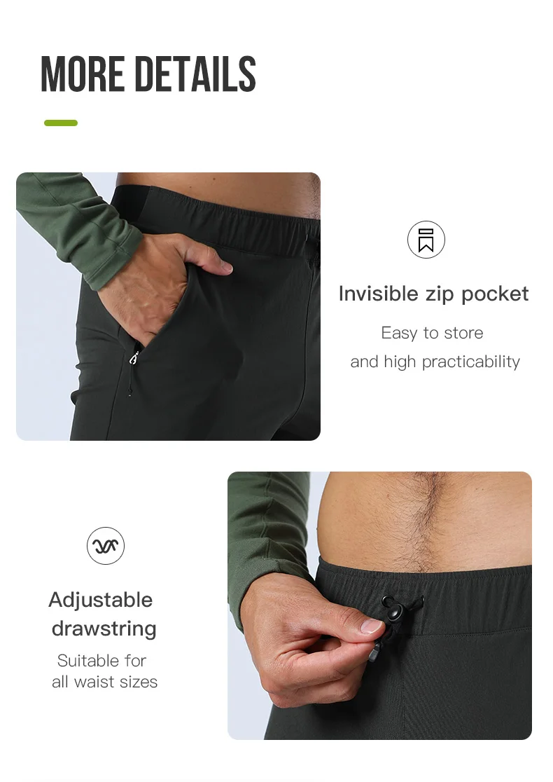 AONIJIE FM5145 Male Men Outdoor Sports Thickened Trousers Elasticated Waistband Sweatpants Tightened Hem Winter For Running