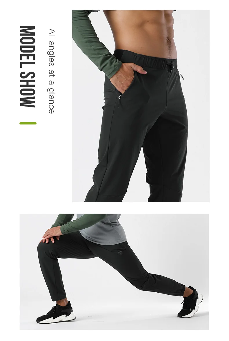 AONIJIE FM5145 Male Men Outdoor Sports Thickened Trousers Elasticated Waistband Sweatpants Tightened Hem Winter For Running