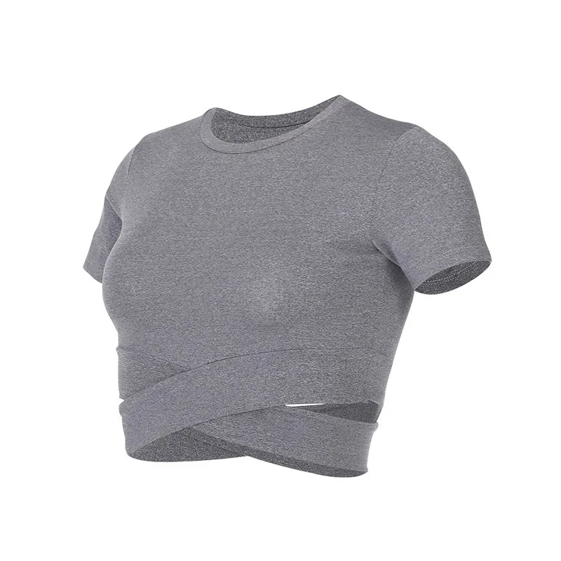 Women's Fitness T-shirts 2024 Clothing Gym Shirt Female Seamless Yoga Top Sportswear Crop Tops Sports Wear For Women T-shirt