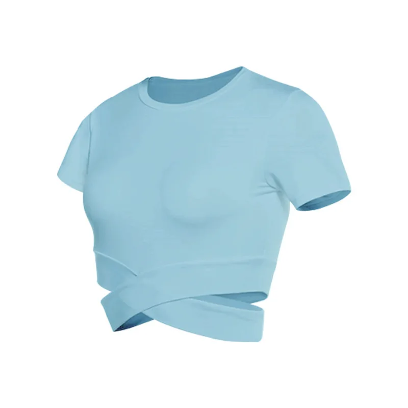 Women's Fitness T-shirts 2024 Clothing Gym Shirt Female Seamless Yoga Top Sportswear Crop Tops Sports Wear For Women T-shirt