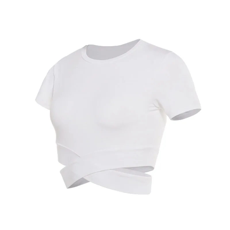 Women's Fitness T-shirts 2024 Clothing Gym Shirt Female Seamless Yoga Top Sportswear Crop Tops Sports Wear For Women T-shirt