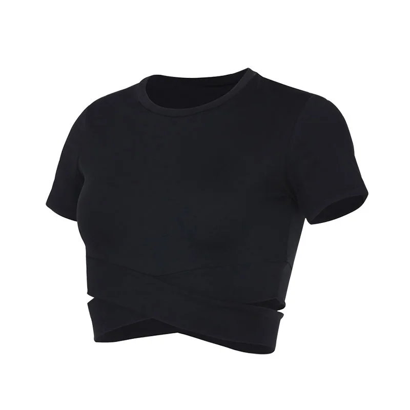 Women's Fitness T-shirts 2024 Clothing Gym Shirt Female Seamless Yoga Top Sportswear Crop Tops Sports Wear For Women T-shirt