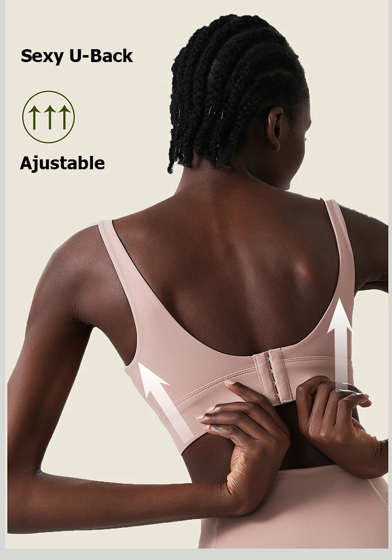 Women High Impact Fitness Yoga Bra Solid Color Sexy Back Ajustable Sports Underwear Breathable Gym Running Top With Cesht Pads