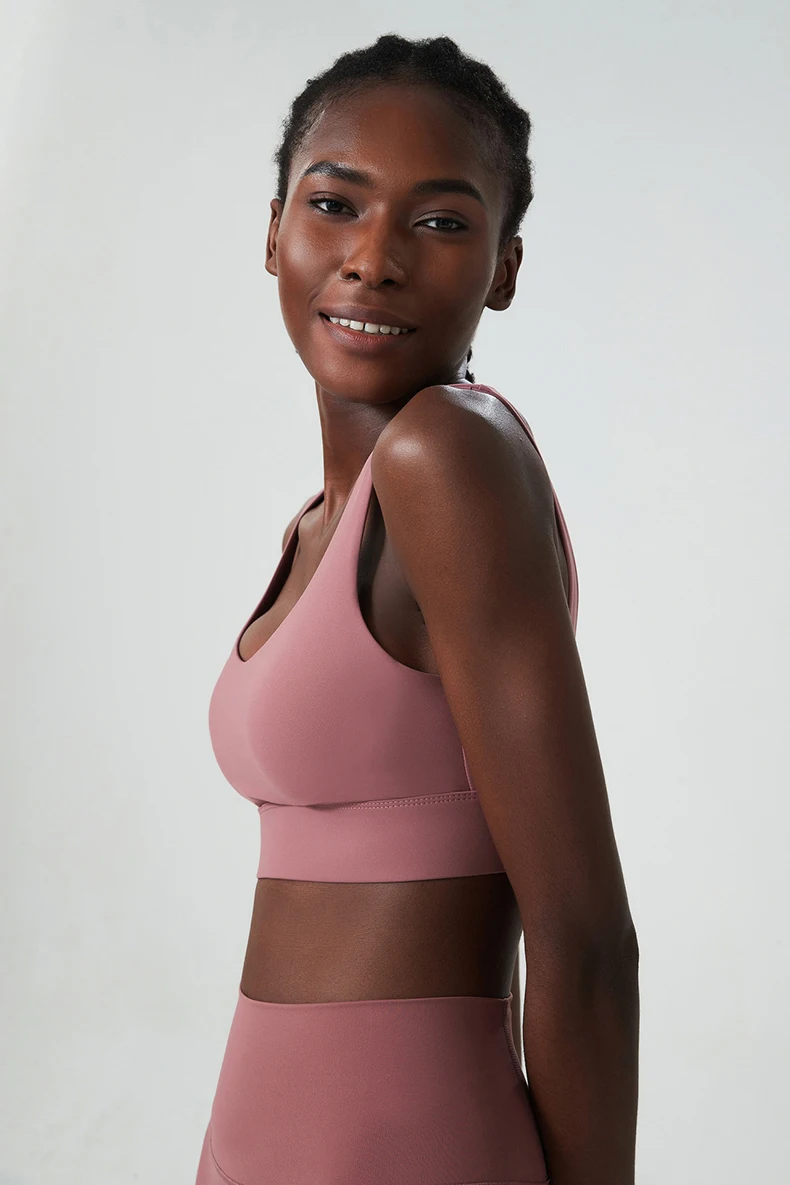 Women High Impact Fitness Yoga Bra Solid Color Sexy Back Ajustable Sports Underwear Breathable Gym Running Top With Cesht Pads