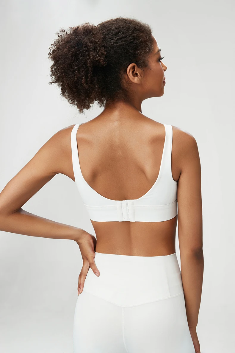 Women High Impact Fitness Yoga Bra Solid Color Sexy Back Ajustable Sports Underwear Breathable Gym Running Top With Cesht Pads