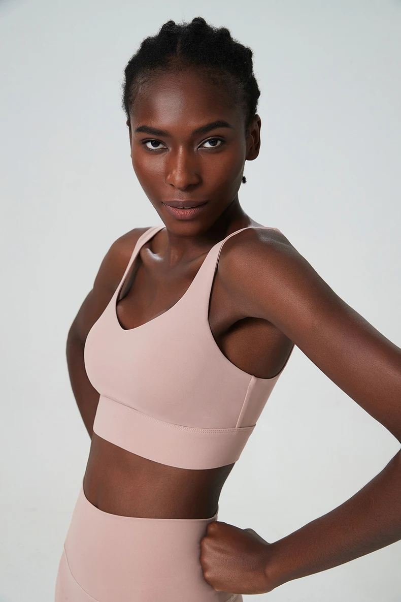 Women High Impact Fitness Yoga Bra Solid Color Sexy Back Ajustable Sports Underwear Breathable Gym Running Top With Cesht Pads