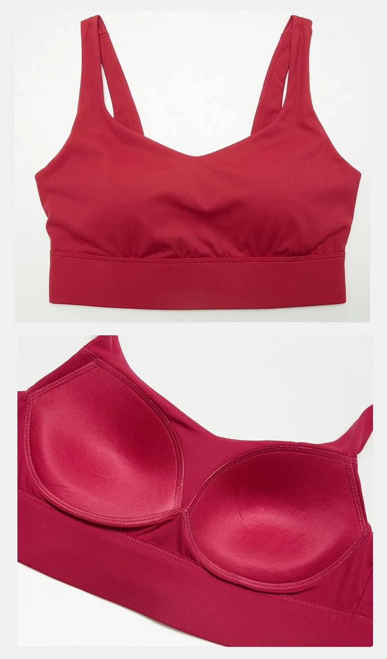 Women High Impact Fitness Yoga Bra Solid Color Sexy Back Ajustable Sports Underwear Breathable Gym Running Top With Cesht Pads