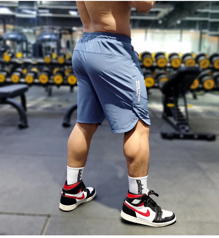 2023 Summer Men Running Shorts With Zipper Pocket  Comfort Quick Dry Fitness Bodybuilding Gym Sport Training Short Half Pants