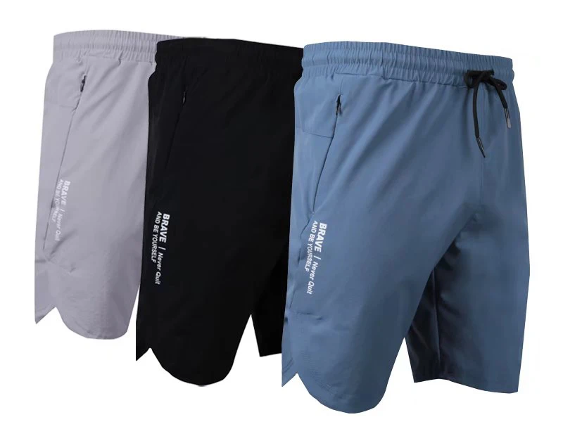 2023 Summer Men Running Shorts With Zipper Pocket  Comfort Quick Dry Fitness Bodybuilding Gym Sport Training Short Half Pants