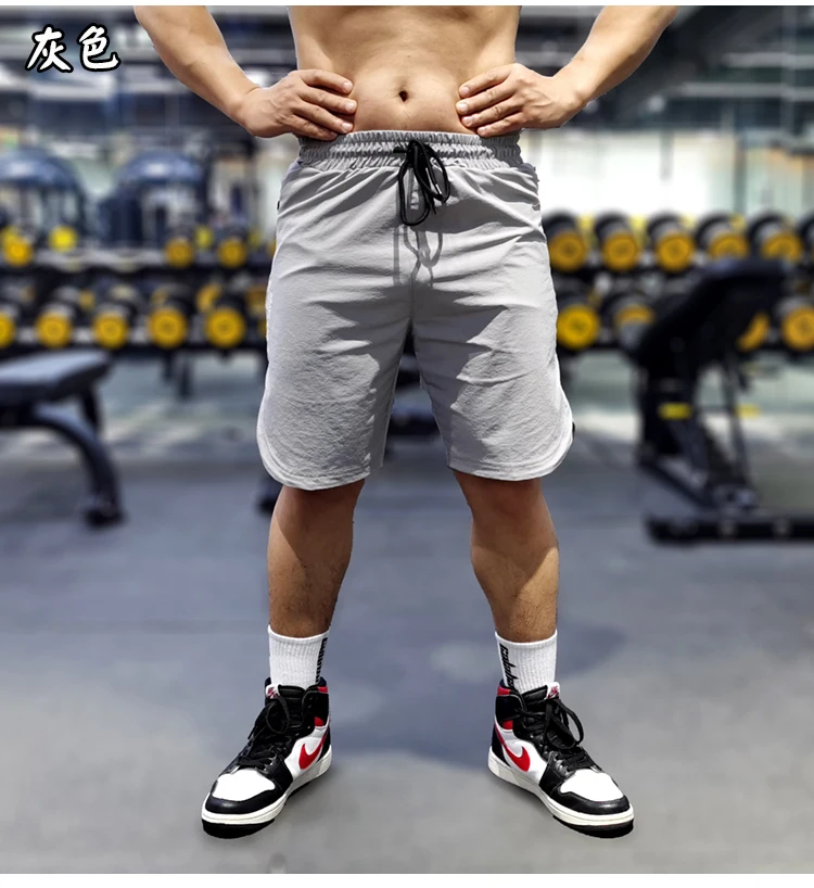 2023 Summer Men Running Shorts With Zipper Pocket  Comfort Quick Dry Fitness Bodybuilding Gym Sport Training Short Half Pants