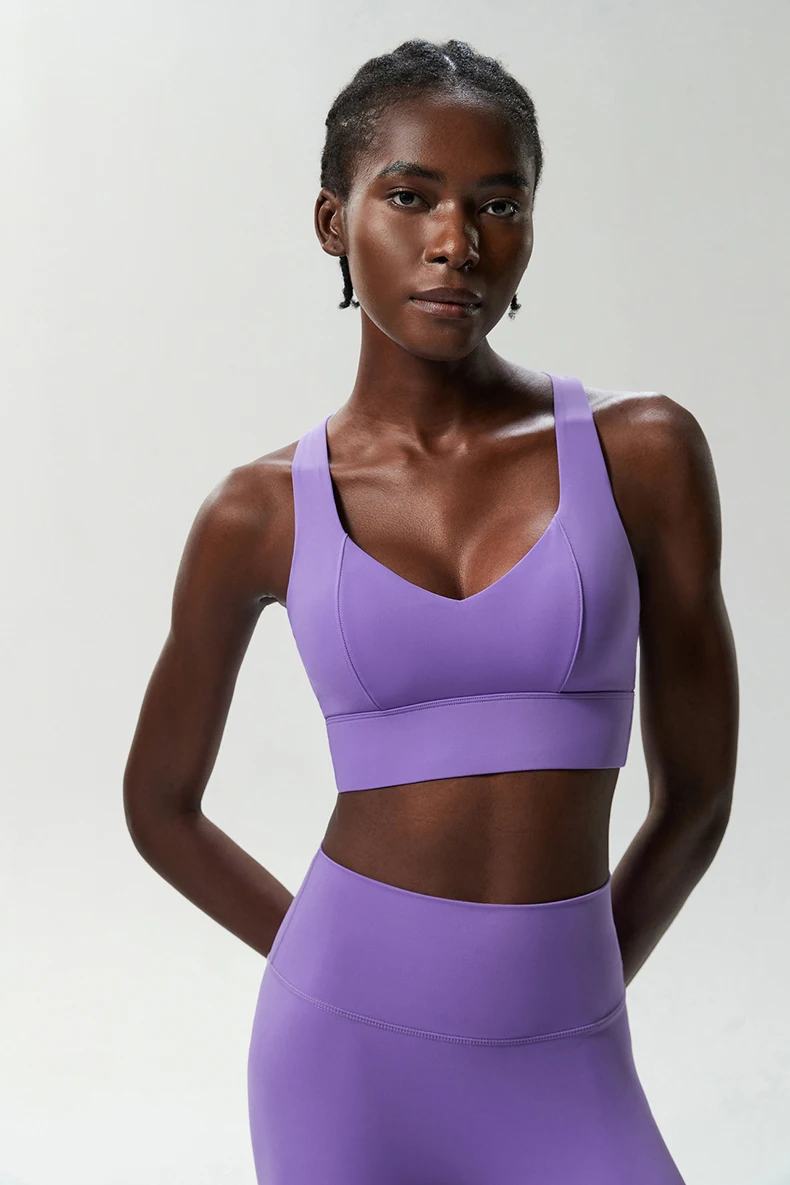 Women Fitness Yoga Bra Stretchy Soft Gathered Push Up Sports Underwear High Imapact Gym Crop Top Breathable Workout Clothes